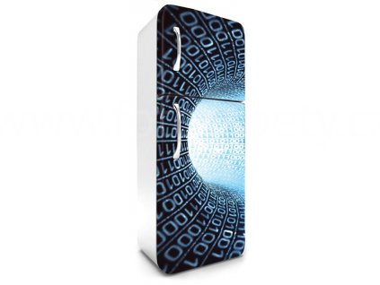 Samolepící fototapeta na lednici - Matrix tunel modrý, 65x180cm, 036