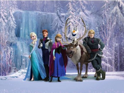 Čtyřdílná dětská Disney fototapeta Frozen - Ledové království, FTDN xxl 5037, 360x270cm